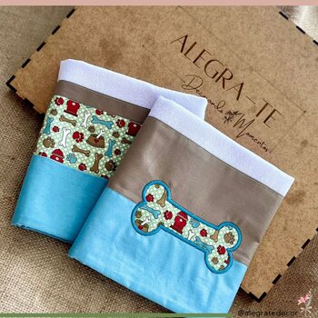 Pano de Prato Cachorrinho com Osso