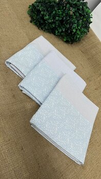 Pano de Prato Folhas azul Claro