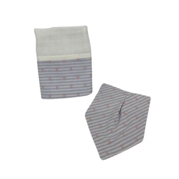 Kit Fralda de Ombro e Babador Camisaria